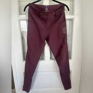 Free Ride Equestrian riding breeches. Size M. Plum.
